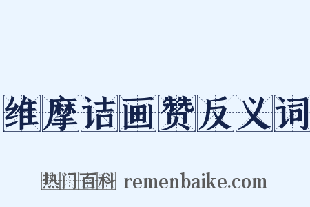 维摩诘画赞反义词是什么意思的图片